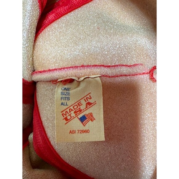 Vintage BRCF Embroidered Corduroy Snapback Trucker Hat Made in USA Red - Picture 9 of 9